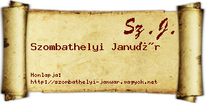 Szombathelyi Január névjegykártya